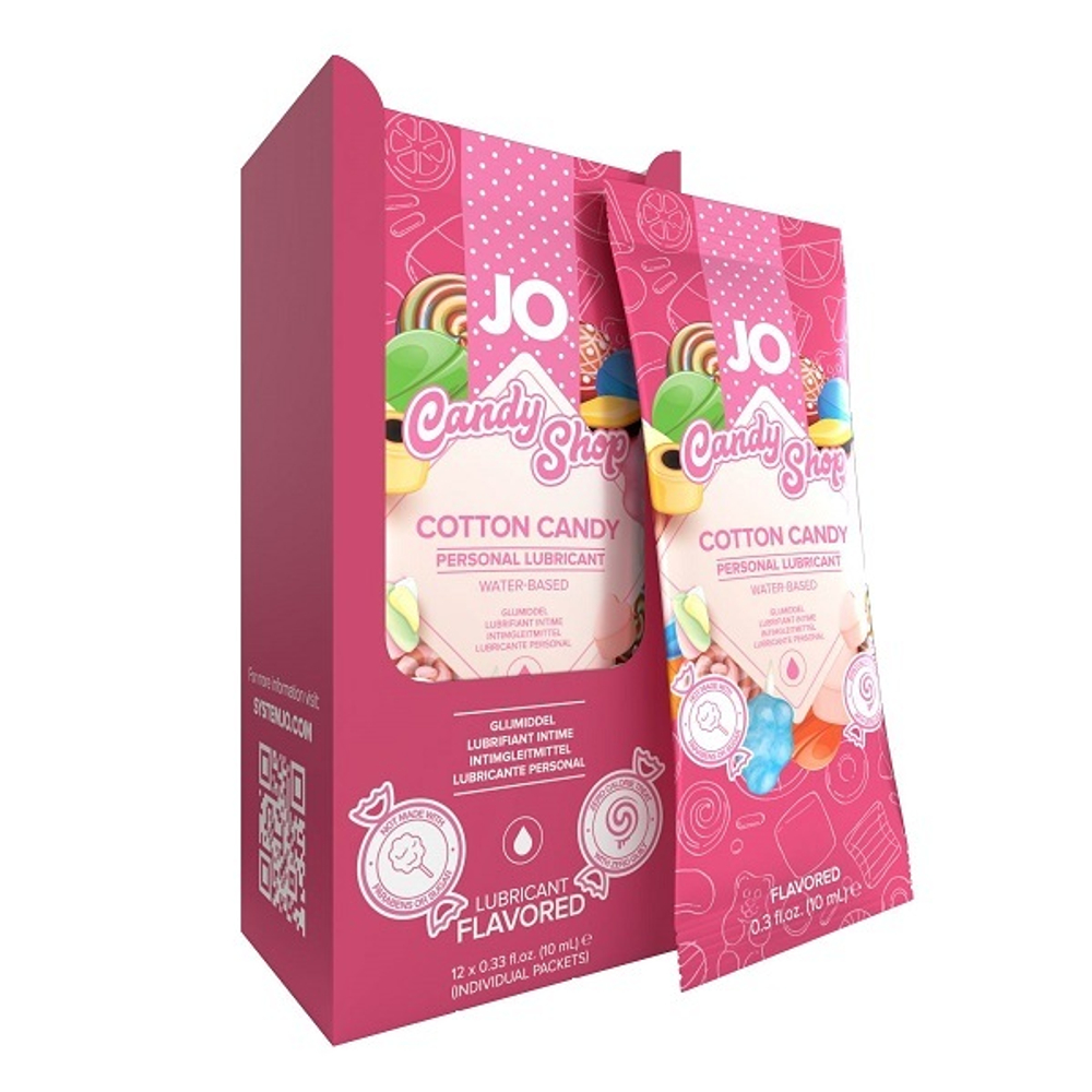 Смазка на водной основе с ароматом сладкой ваты System JO Candy Shop Cotton Candy 12шт