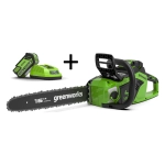 Аккумуляторная цепная пила Greenworks GD40CS18K2 (1 x 2 Ач, ЗУ) 2005807UA