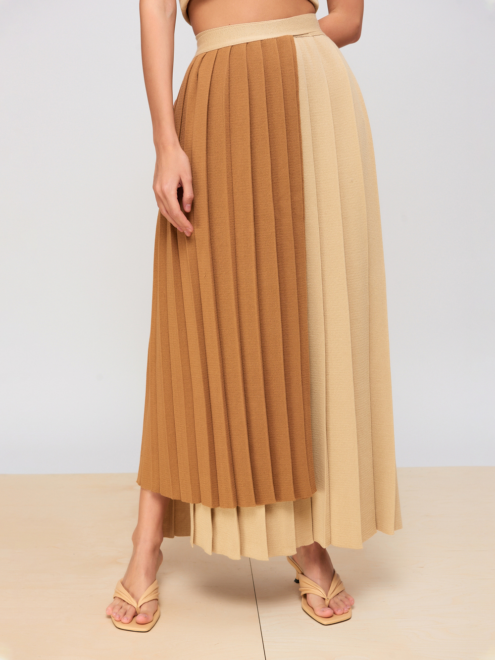 Юбка Corrugation Beige