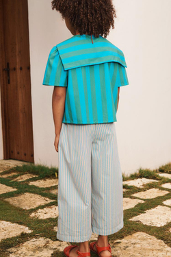 ZARA РУБАШКА В ПОЛОСКУ - LIMITED EDITION, СИНИЙ/ЗЕЛЕНЫЙ