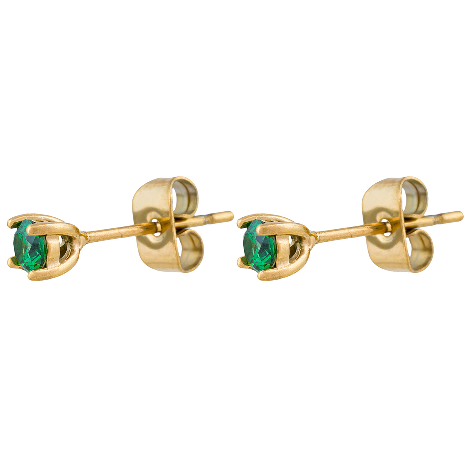 Серьги-пусеты Fiore Luna GREEN AE03187-8 G/G