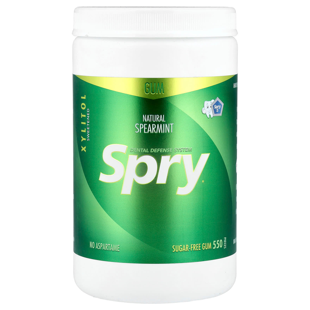 Xlear, Spry®, жевательная резинка, натуральная мята, без сахара, 550 шт.