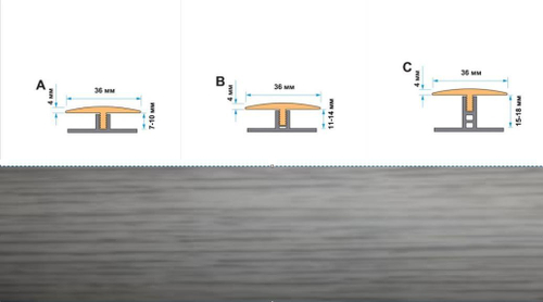 Профиль гибкий "T- Flex" 202 Ясень белый 3м "МП"