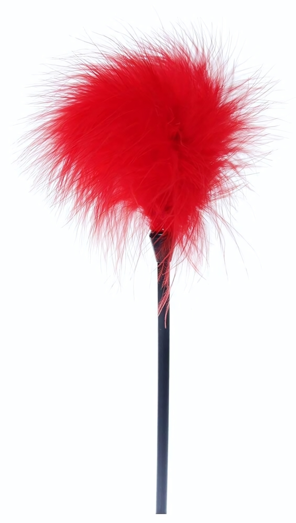 Красная пуховка для любовных игр - 28 см. (Цвет: красный)