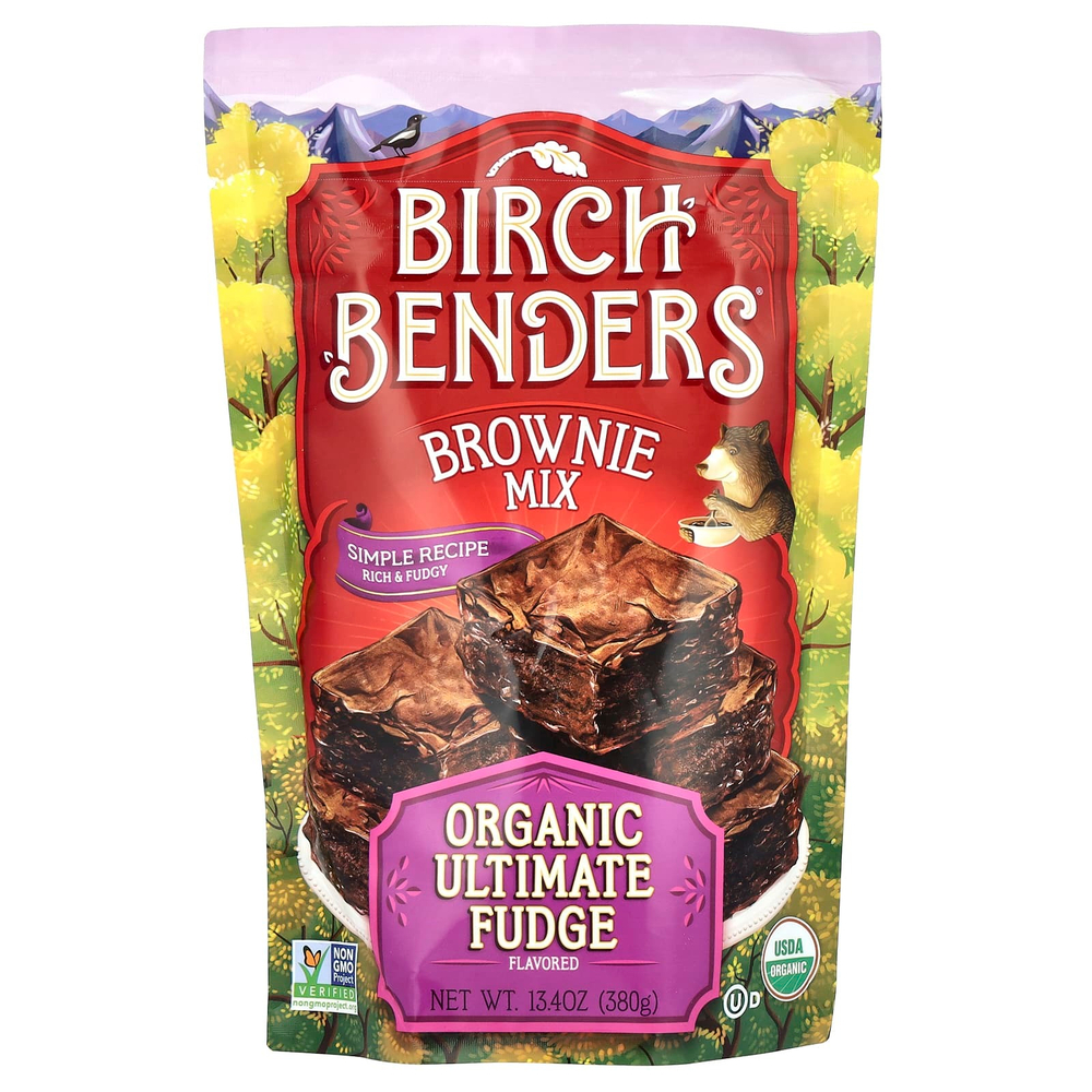 Birch Benders, Brownie Mix, идеальная органическая помадка, 380 г (13,4 унции)