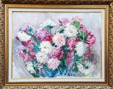 Картина Цветковой В.П. "Астры" холст/масло 60х80