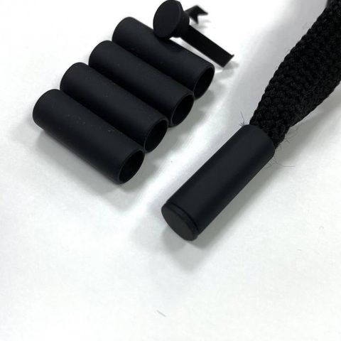 Наконечник для шнура металл (12х5,5мм), цвет черный матовый 2 шт.