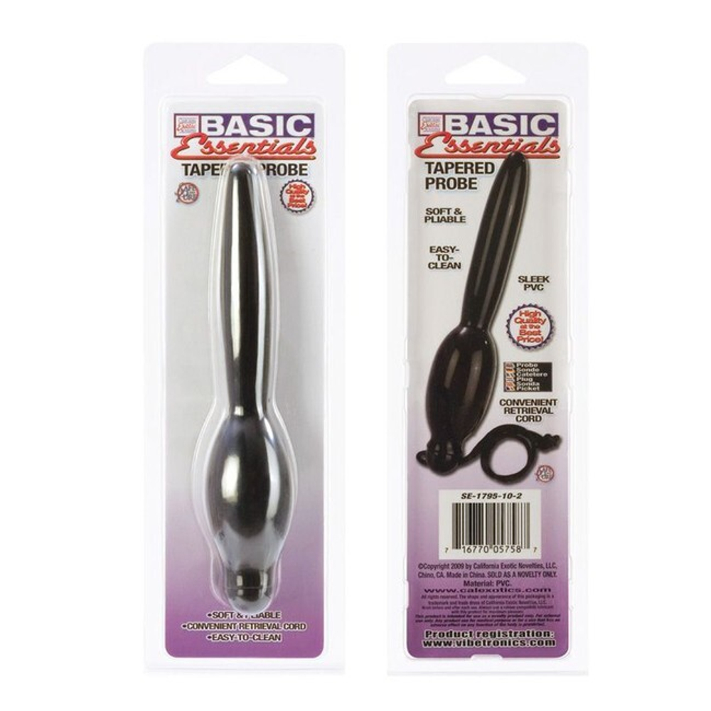 Анальный стимулятор Essentials Tapered Probe (Цвет: черный)