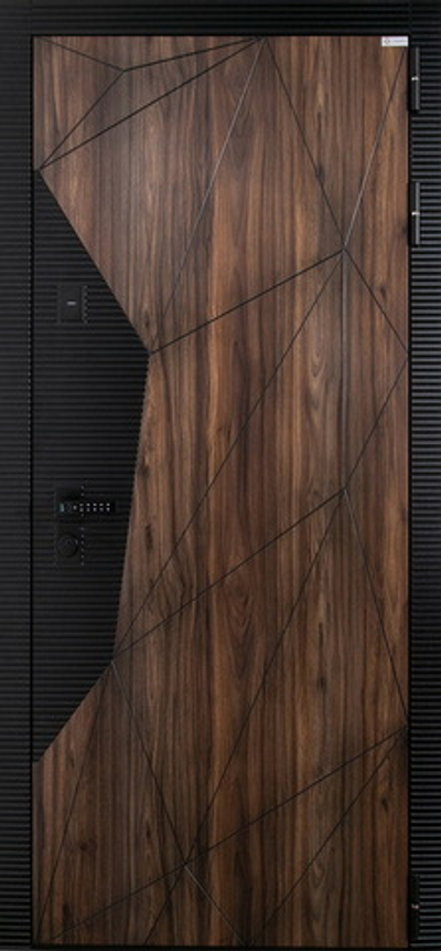 Стальная дверь "Сапсан" с зеркалом (умная дверная ручка)