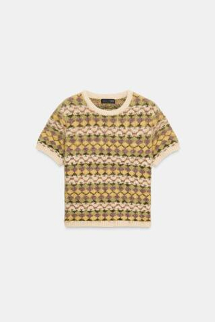 ZARA ТРИКОТАЖНЫЙ ЖАККАРДОВЫЙ ДЖЕМПЕР, РАЗНОЦВЕТНЫЙ