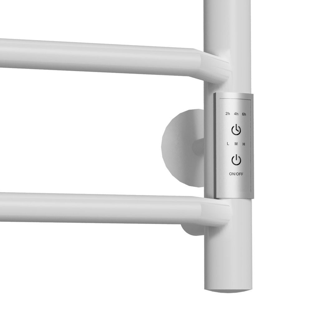 Полотенцесушитель MIXLINE MIRA  80х50 (таймер, 335 Вт, 8 перекладин) электрический БЕЛЫЙ