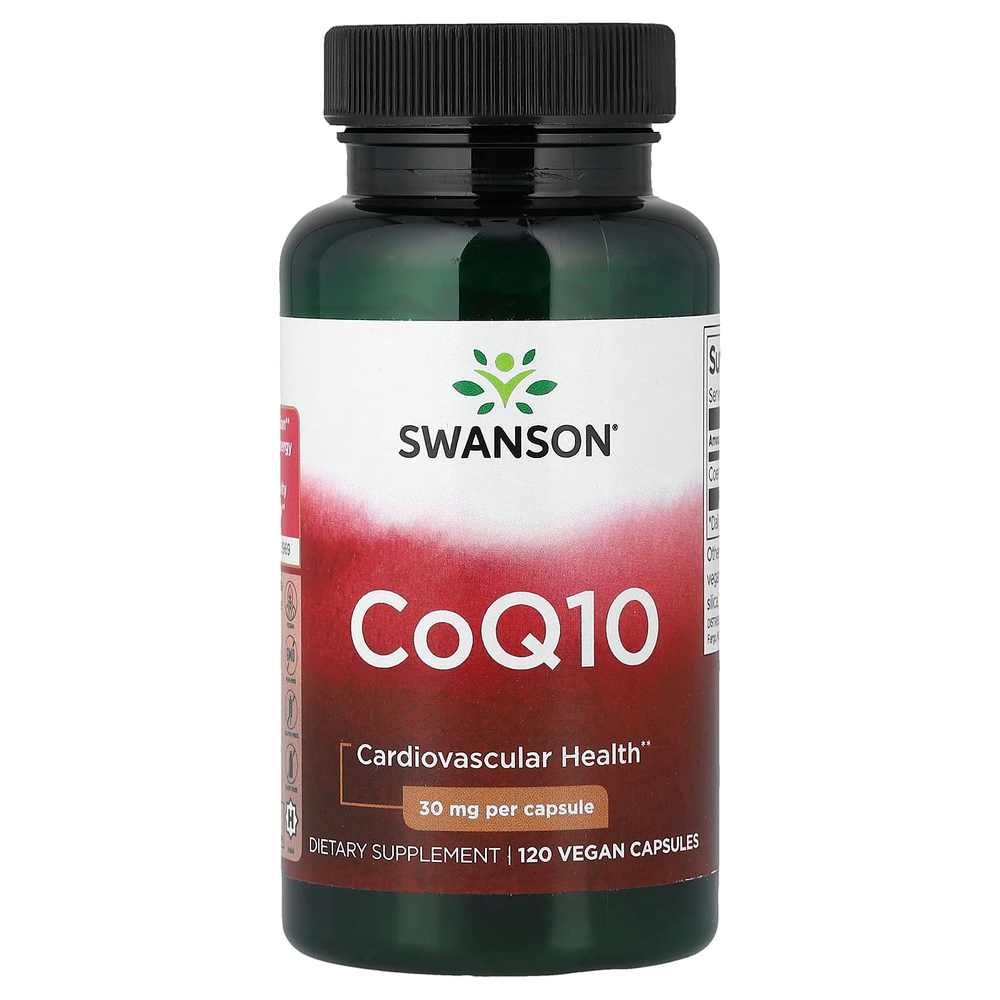 Swanson Vitamins, коэнзимQ10, 30 мг, 120 веганских капсул