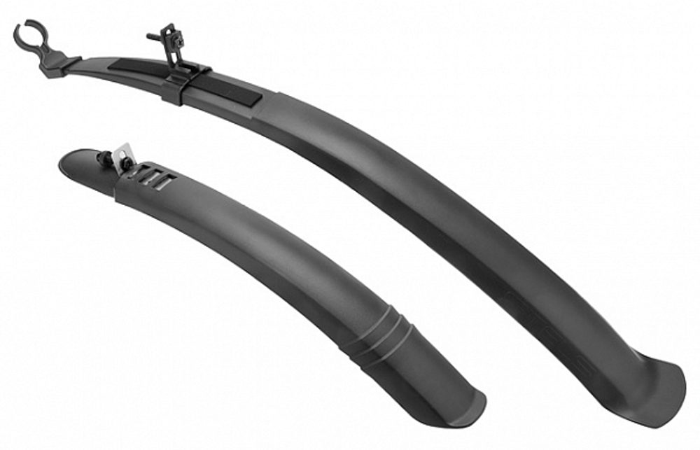 Крылья 24"-26" быстросъемные XH-B103 пластик чёрн, крепл. за подсед. трубу 31.8-34.9мм, в инд. упак.