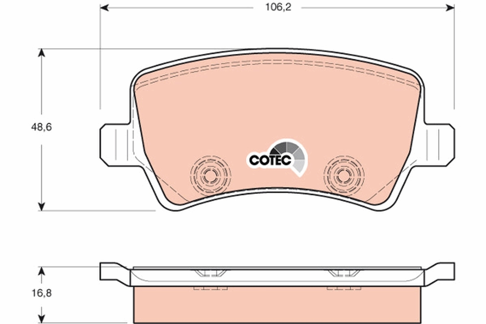 TRW - GDB1685-TRW - Brake Pad Set, disc brake