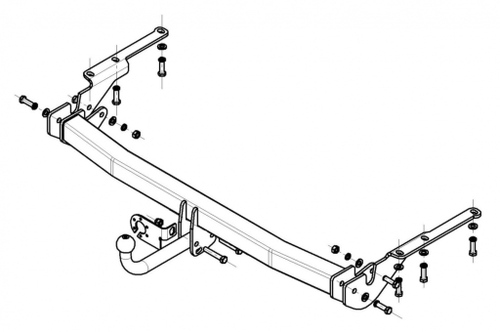 Фаркоп на TOYOTA RAV-4 (2005-2012) (без электрики, паспорт/сертификат в комплекте) Автос.TY 22