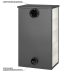 Печь-Камин ВЕЗУВИЙ ПК-01 (205) беж. 12 кВт (200 м3) Ø 150 мм