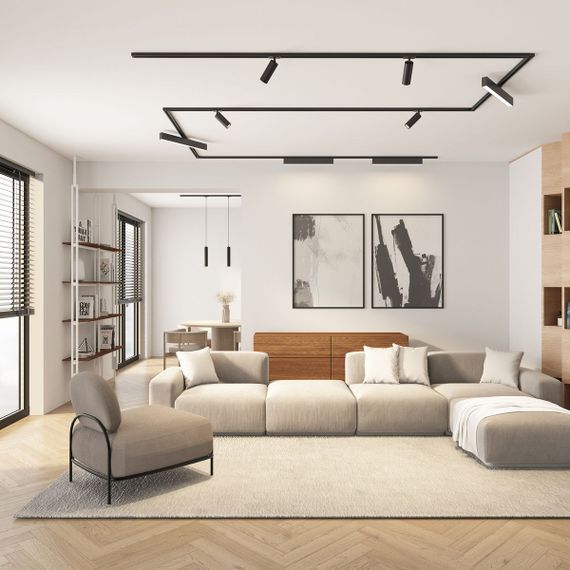 Трековый светодиодный светильник Denkirs Solid Hals DK6430 DK6630-BK