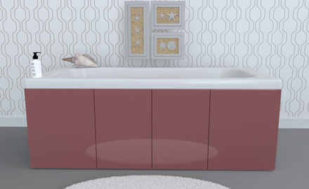 Экран под ванну комбинированный TR-9-027 куранта глянец