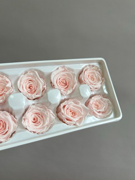Роза классическая светло-розовая d=4-5 см (упак 8 шт)