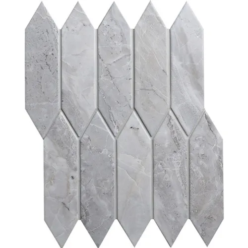 Level light мозаика керамогранитная Bonaparte серый гексагон матовая