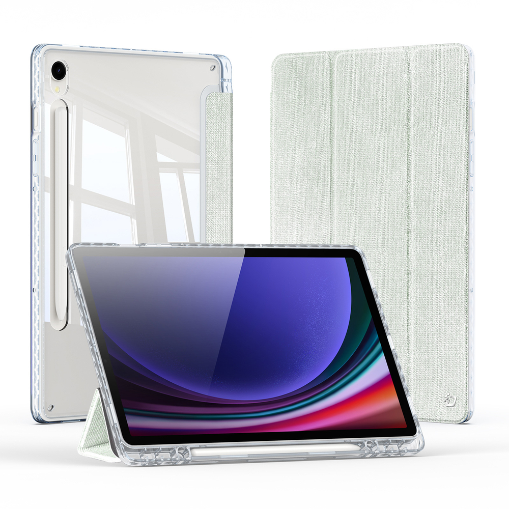 Чехол книжка зеленого цвета для Samsung Tab S10 Lite, Tab S10 FE, Tab S9, Tab S9 FE, серия Unid Series Case от Dux Ducis