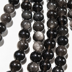 Серебристый обсидиан (вулканическое стекло) натуральный, 10мм, шар