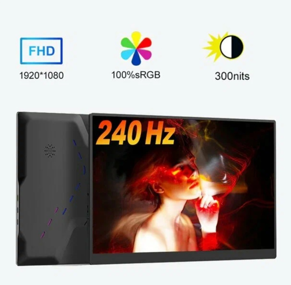17.3" Портативный монитор с магнитным чехлом 173FCG FHD IPS 1920x1080, 240 Гц