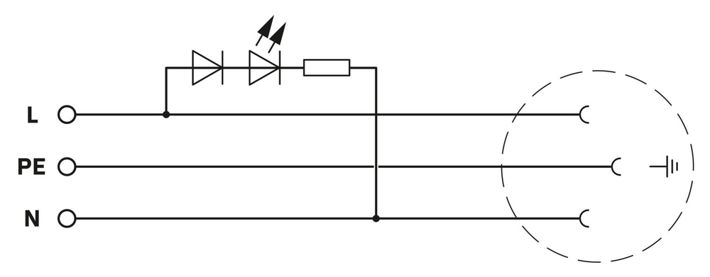 1068028 - EO-CF/UT/LED/YE - Розетка