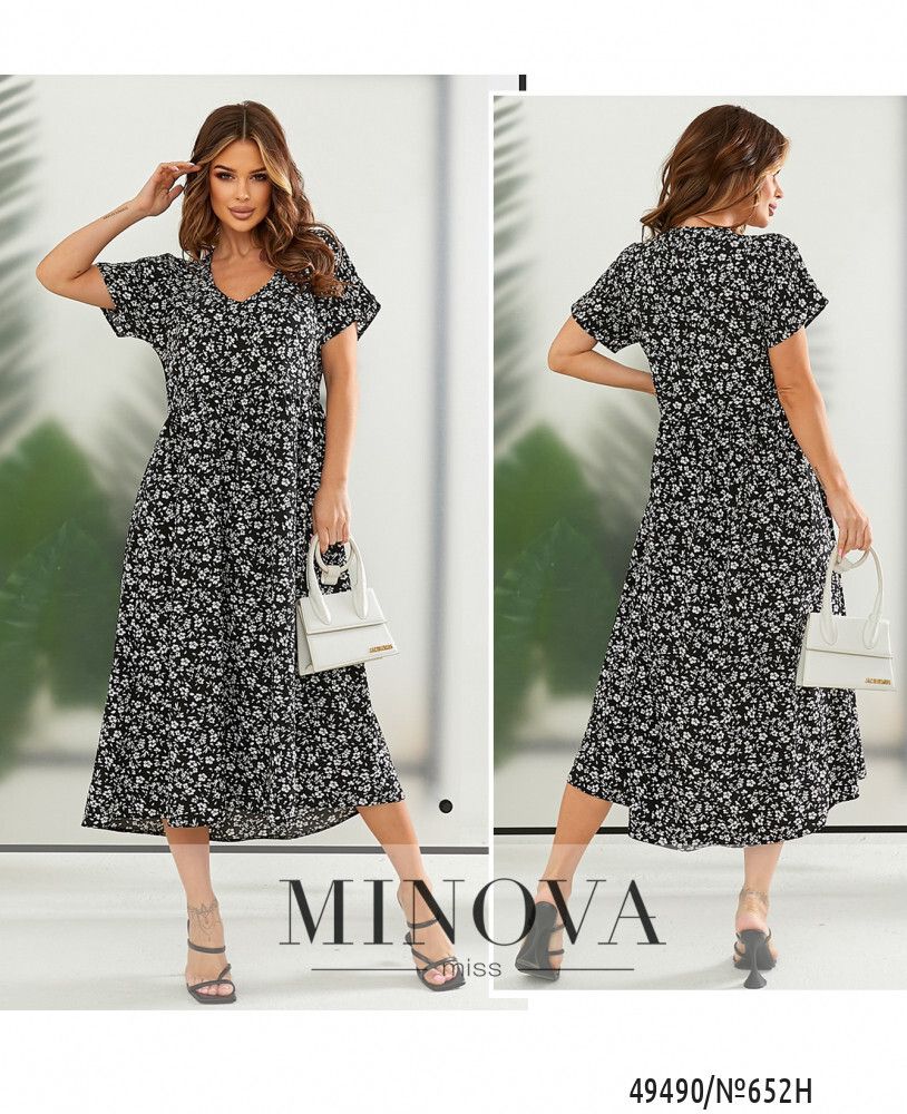 Платье 652Н-черный Minova