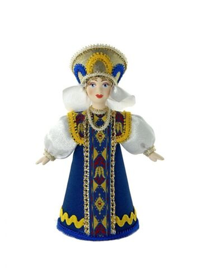 Кукла коллекционная фарфоровая в Княжеском праздничном костюме.