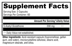 S-Acetyl Glutathione 120 Capsules