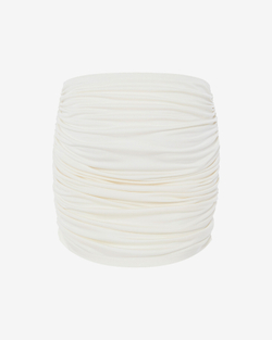 Юбка мини из трикотажа со сборкой