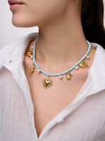 Колье "Mix marine animals" с турквенитом Gold