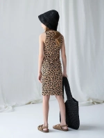 Платье для девочки летнее, леопардовое