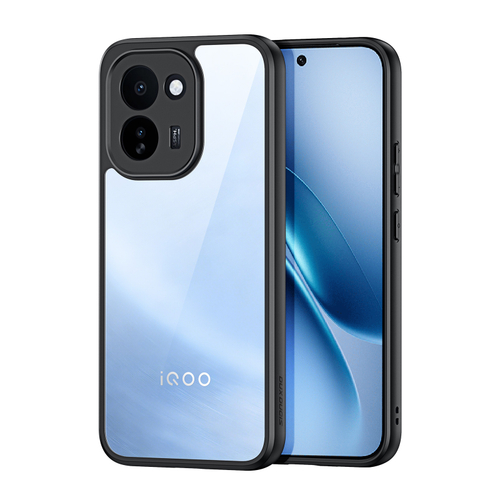 Чехол прозрачный с черными рамками для iQOO Z11, серия Aimo Series от Dux Ducis