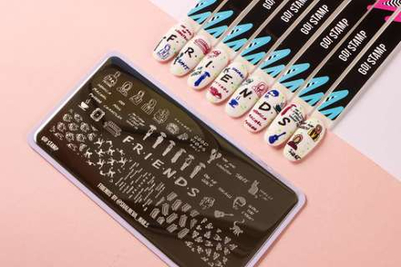 Пластина для стемпинга Go! Stamp 34 Friends by @shalneva_nails