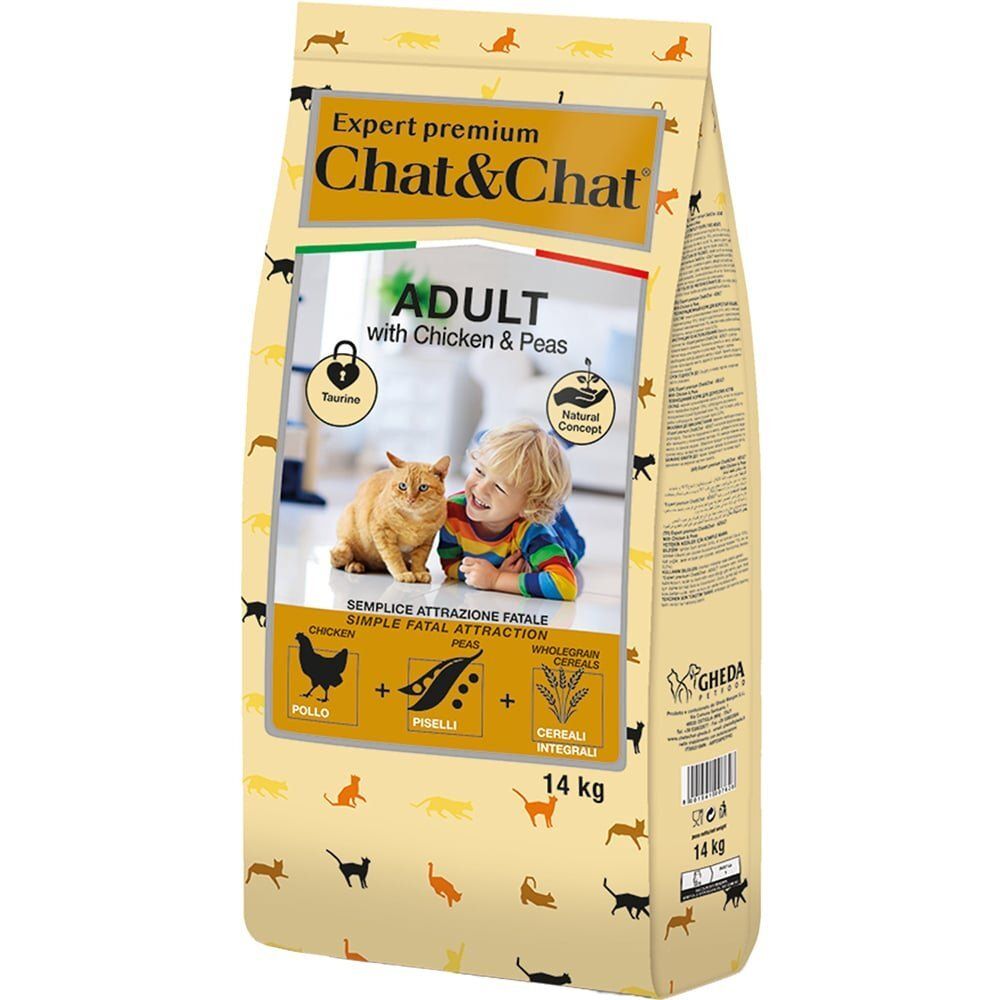 Сухой корм Chat&amp;Chat Expert Premium курица горох для взрослых кошек 14 кг