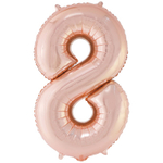 Фольгированные цифры в цвете розовое золото, 102 см