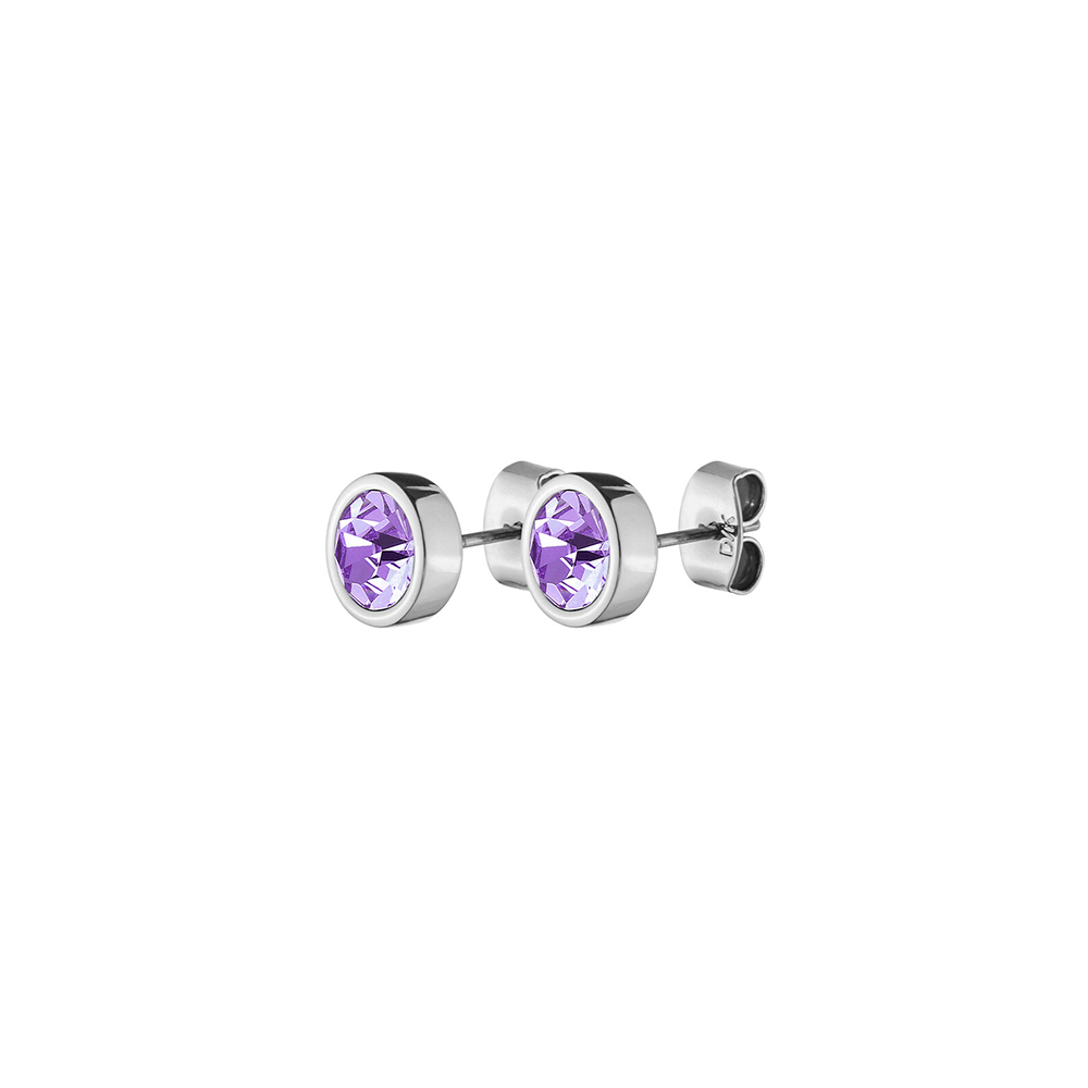 Серьги пусеты Dyrberg Kern NOBLE SS VIOLET