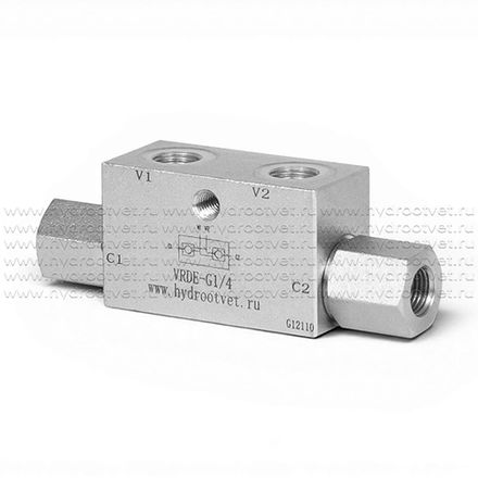 VRDE-G1/4 - Гидрозамок сдвоенный трубного монтажа G1/4