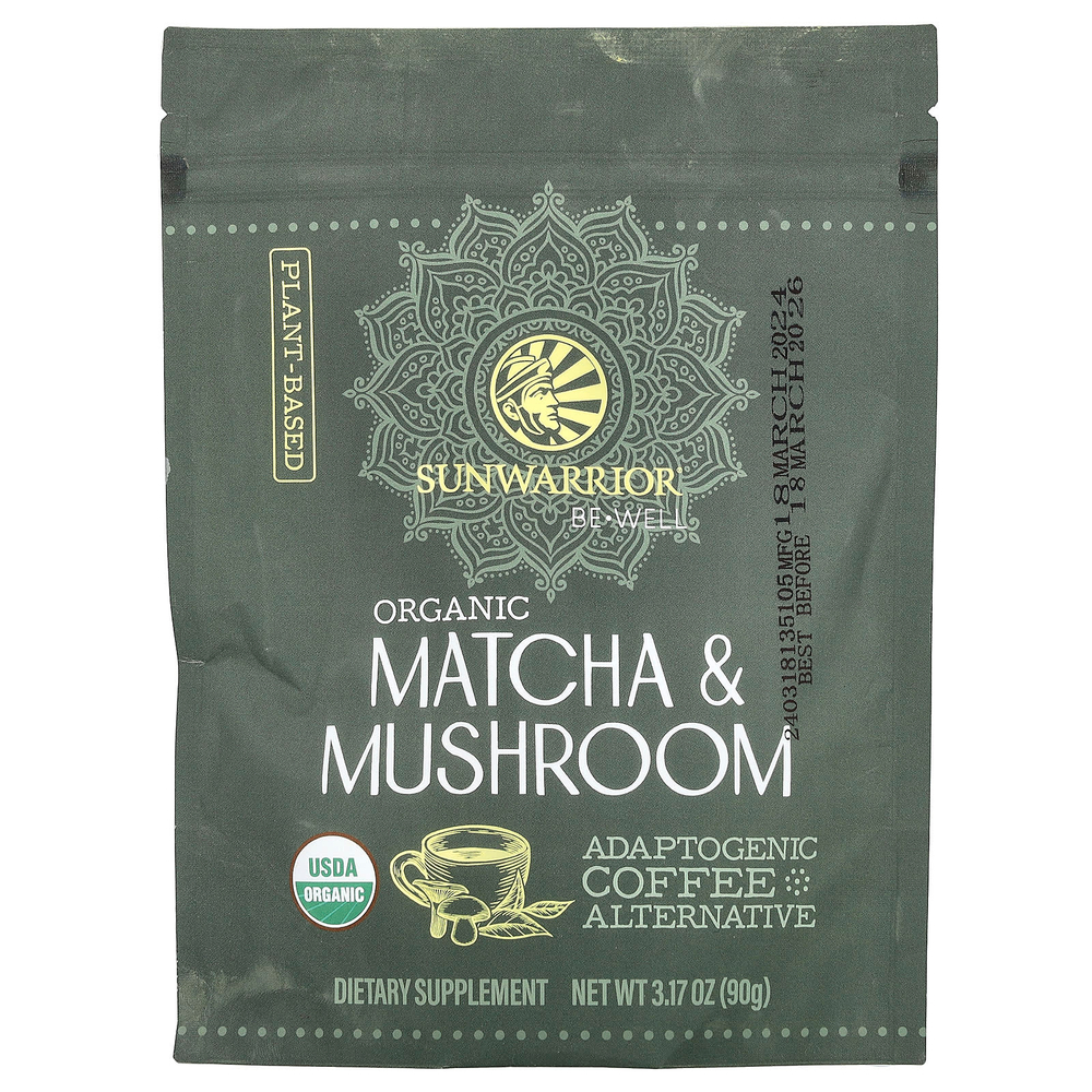 Sunwarrior, Органический матча и грибы, 90 г (3,17 унции)