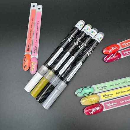 Bloom Nail Art Pen - Маркер ручка для дизайна росписи ногтей, серебро