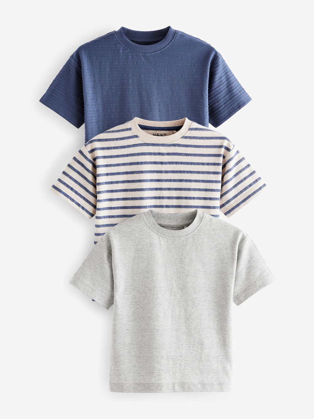 Футболка для мальчика Next E63-190, 3 шт., Синий, Серый