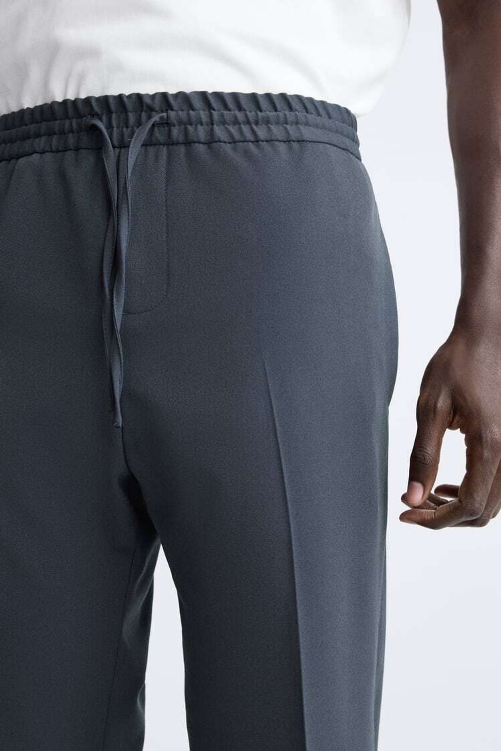 ZARA БРЮКИ-ДЖОГГЕРЫ КОМФОРТНОЙ ПОСАДКИ, СИНИЙ