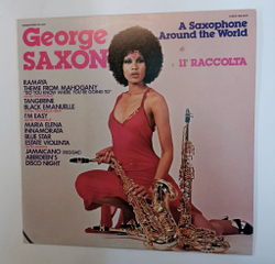 Винтажная виниловая пластинка LP George Saxon A Saxophone Around The World 11a Raccolta (Italy 1976)