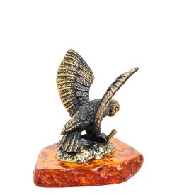 Народные промыслы AM-1477 Фигурка «Орел Кисловодск» (латунь, янтарь)