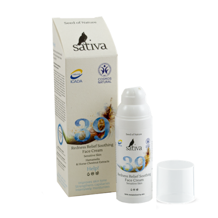 Крем для лица Sativa №39 для чувствительной кожи (50мл)