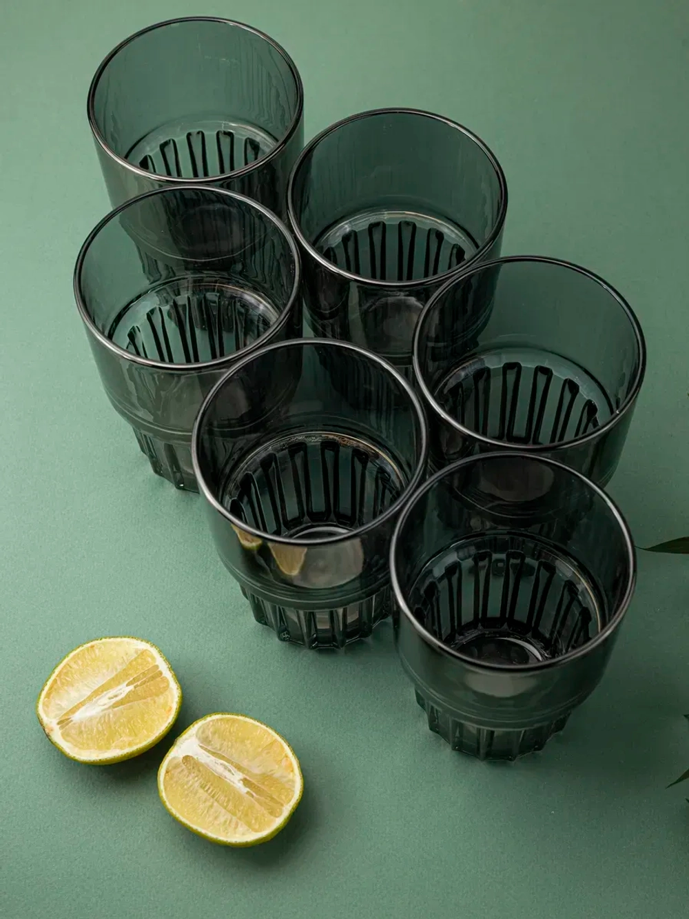 Набор универсальных бокалов, 340 мл. 6 шт. черные