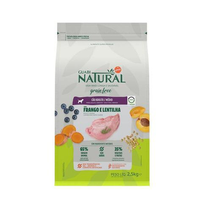 Guabi Natural Grain Free беззерновой корм для собак средних пород с цыпленком и чечевицей (Adult Dog Medium)