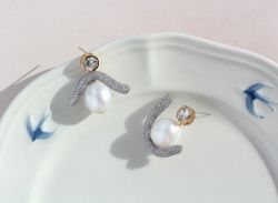 Серьги Baroque из натурального жемчуга